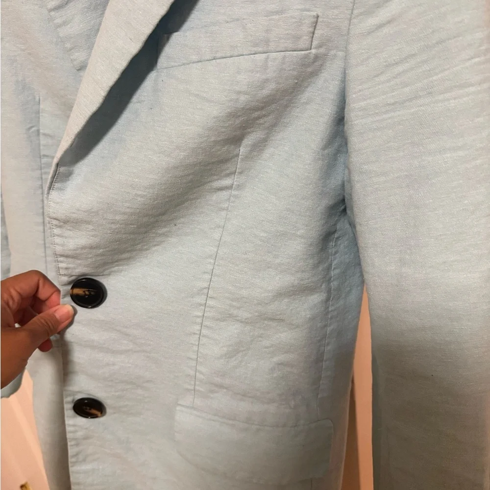 Zara Soft Blue Jacket - Picture 3 of 9